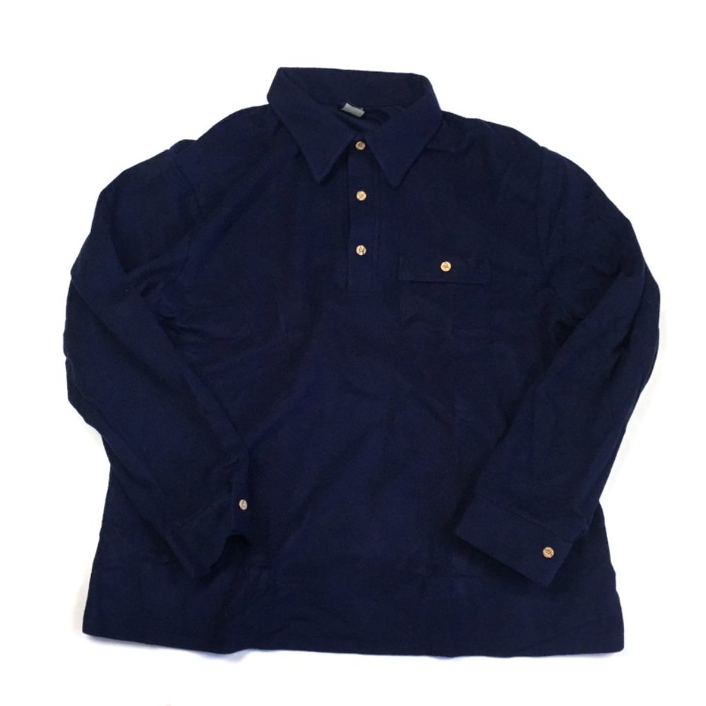 VTG 1/4-Button Pullover Nylon Blend Shirt 70s